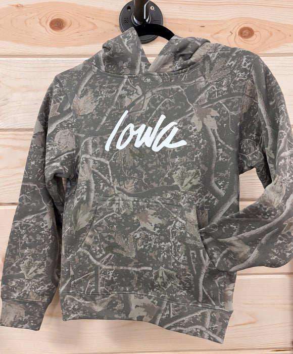 PRE ORDER Iowa Camo Hoodie Youth