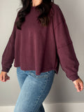 Deep Plum Oversized Top