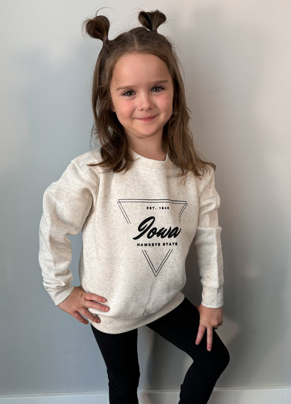 Youth Iowa Triangle Crewneck