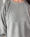 Brushed Waffle Long Sleeve-Grey