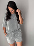 Black and White Ribbed Set