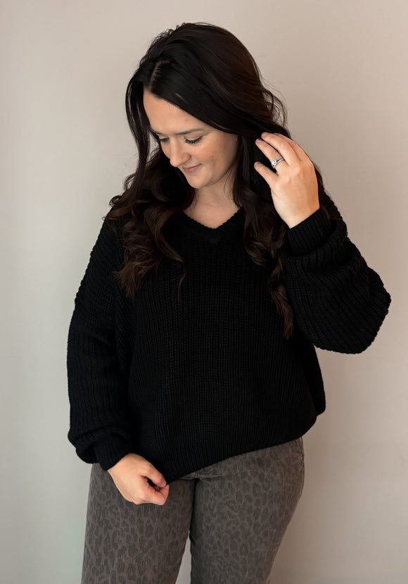 Oversized V-Neck Sweater