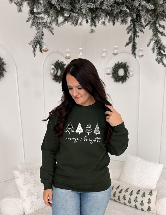 Merry & Bright Trees Crewneck