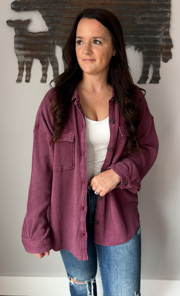 Waffle Knit Jacket