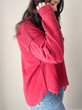 Dark Red Oversized Top