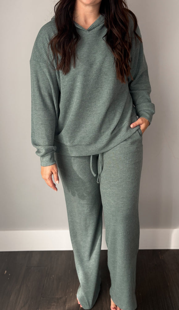 Sage Ribbed Pants