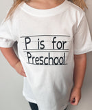 P is for Preschool NO MARKERS