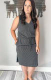 Charcoal Ribbed Dress