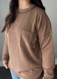 Chocolate Ribbed Long Sleeve