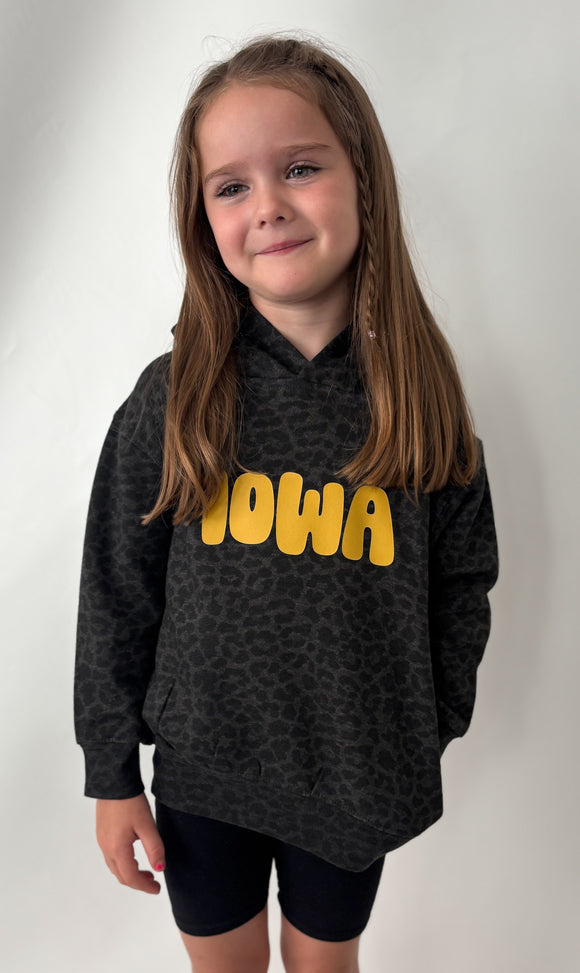 Youth Iowa Leopard Hoodie