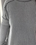 Black and White Ribbed Top