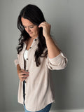 Mocha Mineral Washed Waffle Shacket