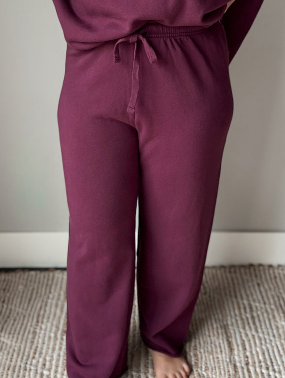 Plum Wide Leg Pants