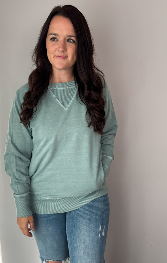 Seafoam Pocket Pullover