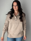 Mocha Button Hoodie