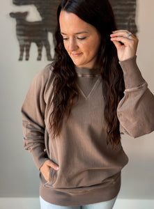 Brown Pocket Pullover
