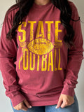 Adult State Football Long Sleeve