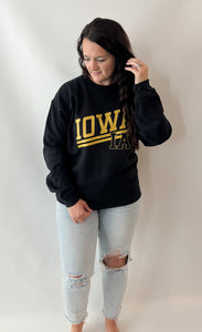 Iowa Black Crewneck