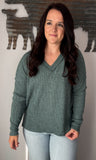 brushed ribbed sweater