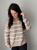 Heather Mocha Stripe Sweater