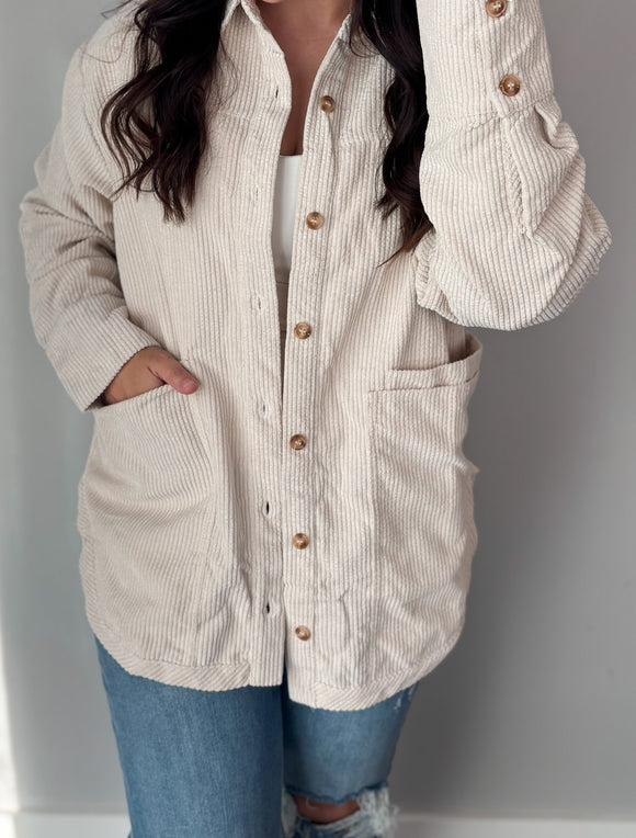 Beige Corduroy Jacket