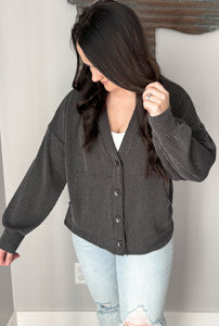 Ribbed cardigan