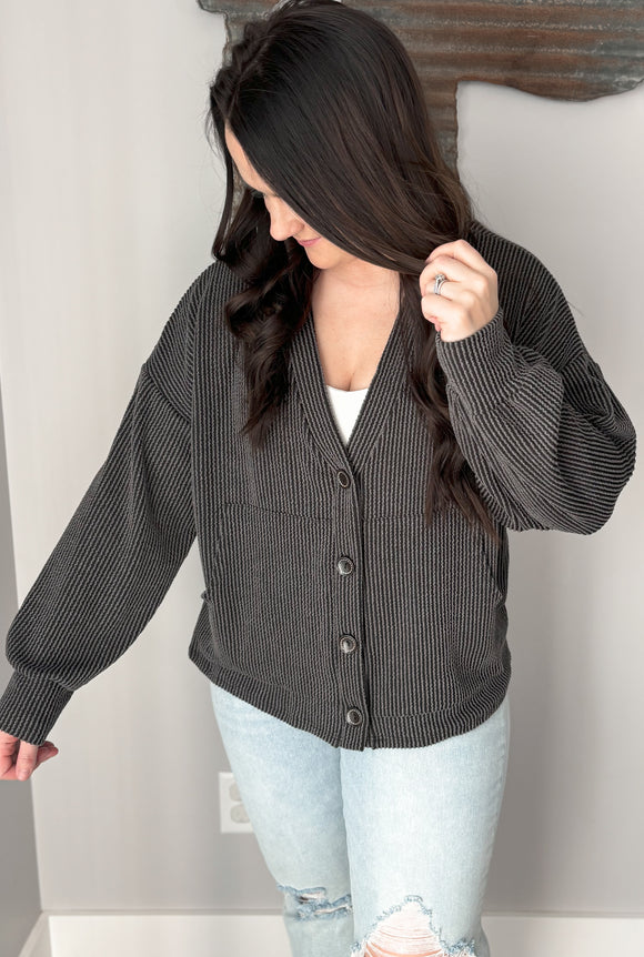 Ribbed cardigan