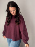 Deep Plum Oversized Top