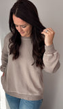 Taupe Fleece Pullover