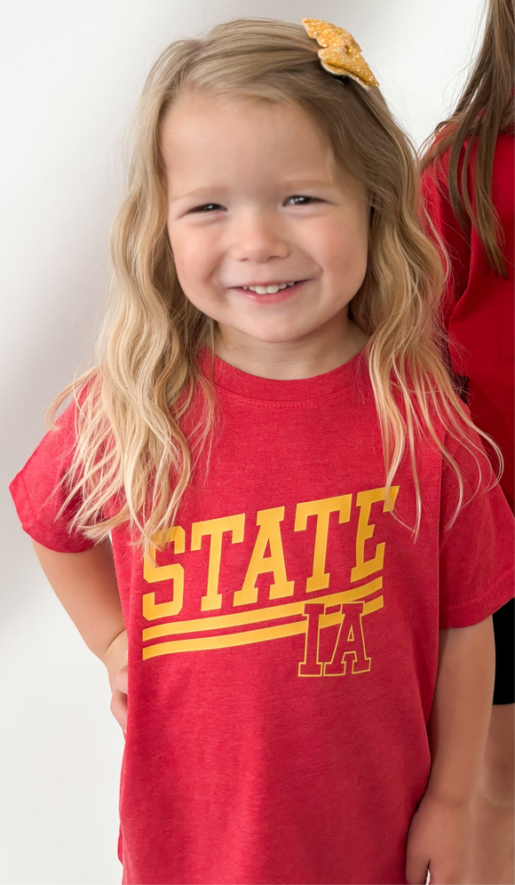 Youth State Red Short Sleeve