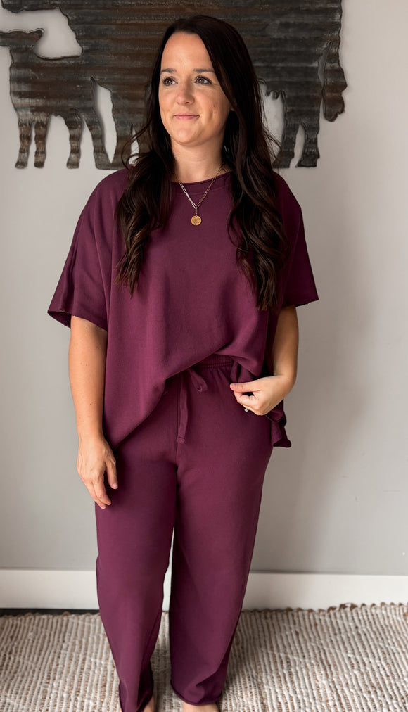 Plum Vintage Dolman Top