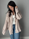 Mocha Mineral Washed Waffle Shacket