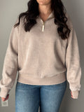 Mocha Washed Quarter Zip