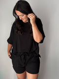 Black Ribbed Set