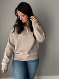 Mocha Washed Quarter Zip