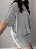 Black and White Ribbed Set