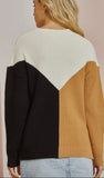 Color Block Sweater (1X-3X)