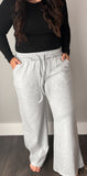 Heathered Grey Wide Leg Pant