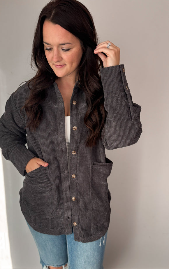 Charcoal Corduroy Jacket