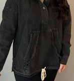 Washed Denim Pullover