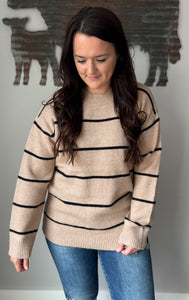 Beige/Black Sweater