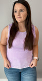 Lavender Wash Ribbed Tank