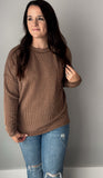 Chocolate Ribbed Long Sleeve