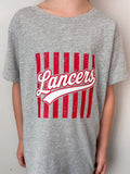 Grey Lancer Stripes Youth Short Sleeve