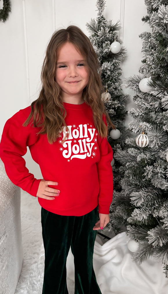 Holly Jolly Youth Crewneck