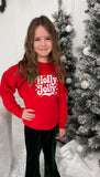 Holly Jolly Youth Crewneck