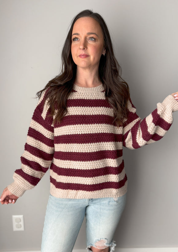 Cabernet Chunky Knit Sweater