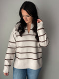Tan Striped Sweater