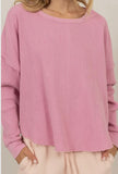 Rose Relaxed Waffle Knit Top