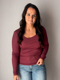 Berry Ribbed Top